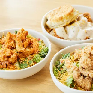 chicken wings and fried chicken, food