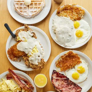 waffles, food