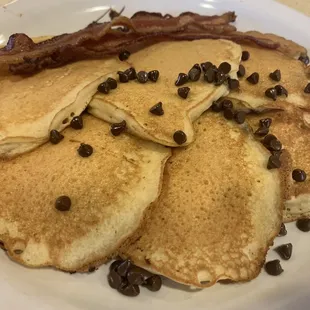 Chocolate Chip Pancake Breakfast