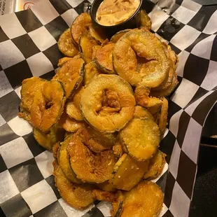 a basket of fried food