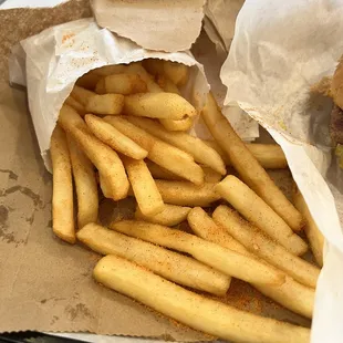 You have to salt your fries yourself. And they're delicious.