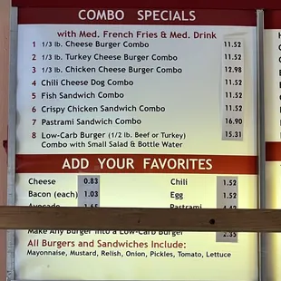 Combo specials as of 01/2023