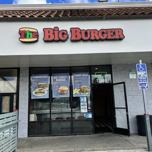 Outside front of building