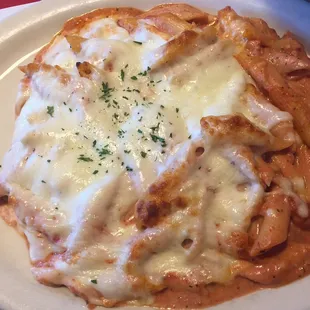 Baked Ziti Ricotta with Pink Sauce