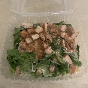 $10 salad. Much bigger for dine-in. Where are the croutons???