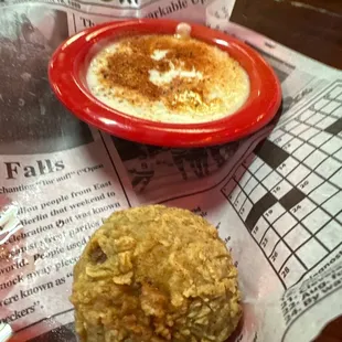 Boudin ball and gravy