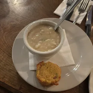 She Crab Soup &amp; Corn Muffin