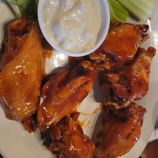 Honey bourbon wings