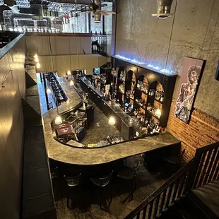 a view of a bar from above