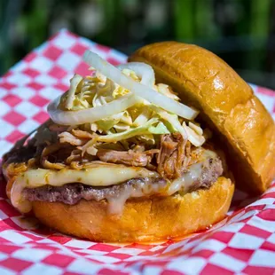 Big Easy Burger...chipotle Pulled Pork Topped Burger.