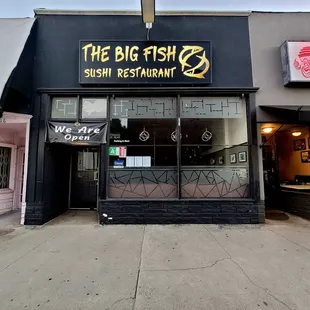 the front of the restaurant