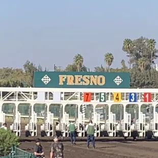 Moving the gate at the horse races