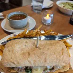 Pozole pork "French dip"