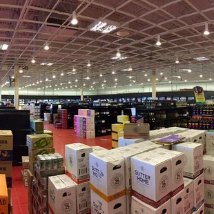 rows of liquor bottles