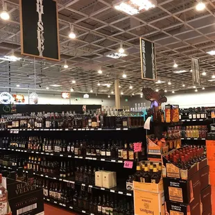 a wide selection of liquor