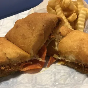 Pizza Roll and fries