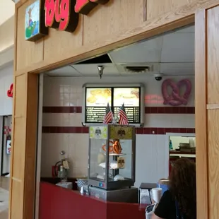 the entrance to the store