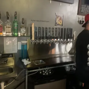 Taps and bartender awesome