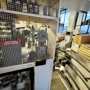Inside the Shoe Repair shop. This Humungous Shoe Shaped Building that's 25 feet tall &amp; 32 foot long@  The Big Shoe Repair in Bakersfield CA.