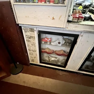 Inside the Shoe Repair shop. This Humungous Shoe Shaped Building that's 25 feet tall &amp; 32 foot long@  The Big Shoe Repair in Bakersfield CA.