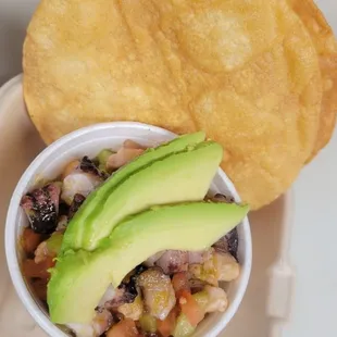 Tostada de ceviche