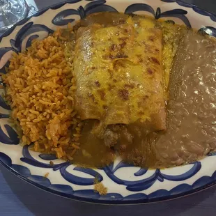 Beef enchilada dinner