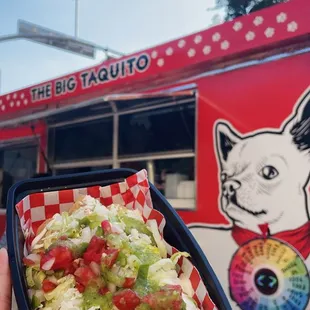 Chicken Taquitos with all toppings!