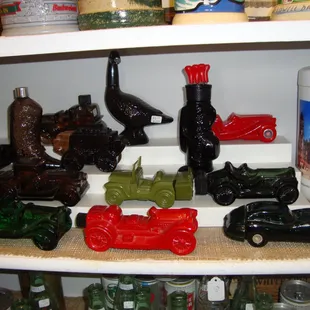 A nice collection of vintage Avon glass cologne bottles from the 70s.