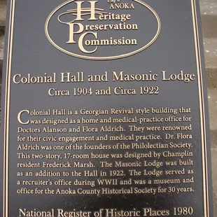 On the historic registry, a few factoids about this 1904 house.