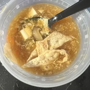 Hot and Sour soup (Has tofu and mushroom)