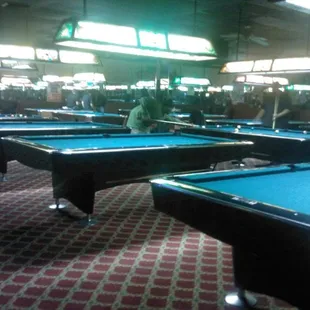 The pool tables
