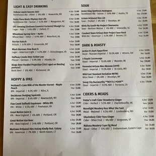 Tap list 5/21/23