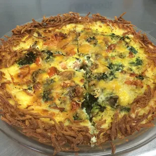 Spinach Tomato Bacon Quiche