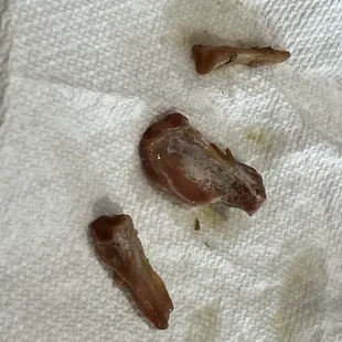 I found a few bones in the greens. It happens.