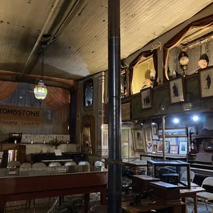 The gambling section + upstairs brothel rooms.