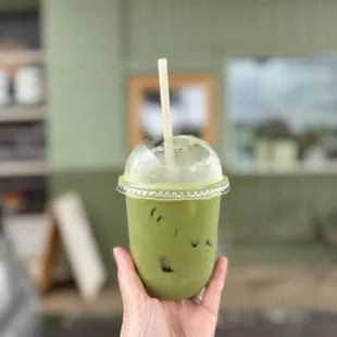 cute little coffee shop with matchas and small bites! they have a bathroom for customers as well