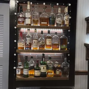 Whiskey selection.