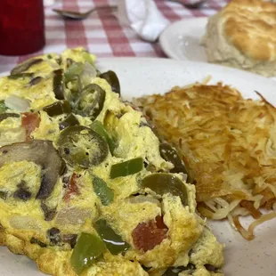 Veggie Omelet with Jalapeño