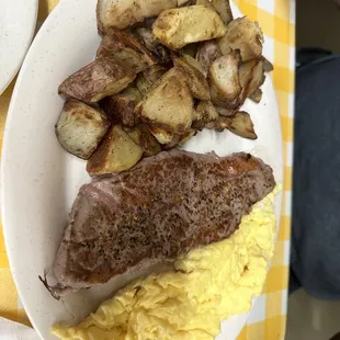 Steak and eggs