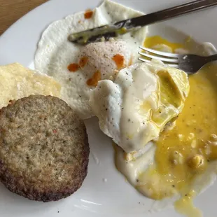 Ordered traditional kids breakfast with sausage gravy