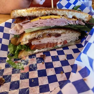 Huge club sandwich