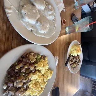 8/14/22   Biscuits &amp; Gravy + Egg , Biscuit Benedict!