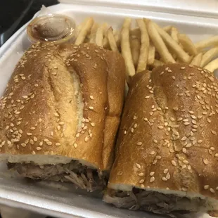 Italian Roast Pork Sandwich with fries (delivery)