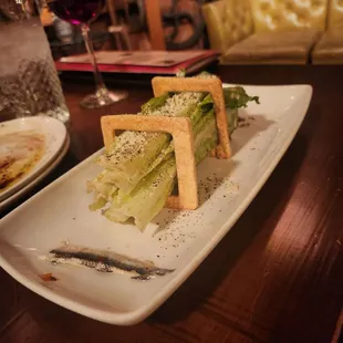 Ceasars salad (anchovy on the side)