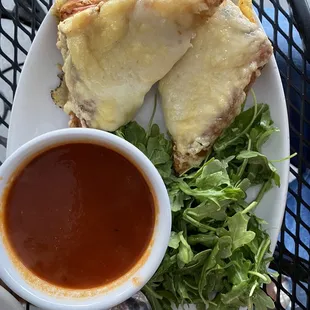 Their grilled cheese paired with the tomato soup