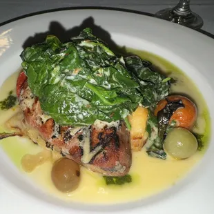 Au Poivre Grilled Blue Fin Tuna Steak* (TOO salty / inedible)