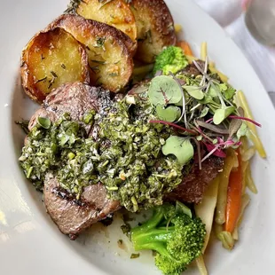 Lamb Porterhouse with chimichurri