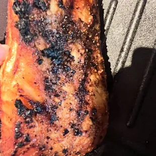 Burned up 4 oz salmon I ordered an 8 oz also this stank like it was rotten