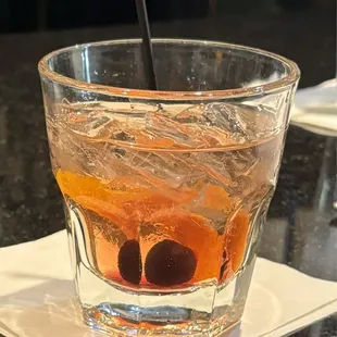 An old fashioned made with tequila.