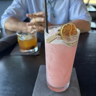 Rum Thyme and smoked orange old fashioned.